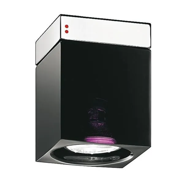 Fabbian Ice Cube Downlight Sort – spot — produktfoto