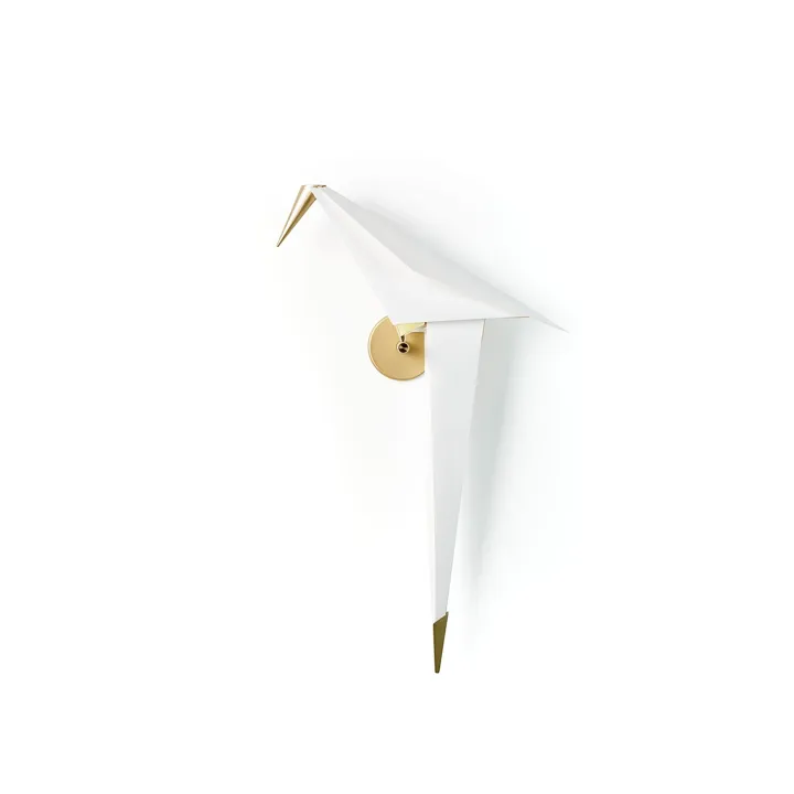 Moooi Perch Light Indbygget Messing/Hvid Stor – væglampe — produktfoto