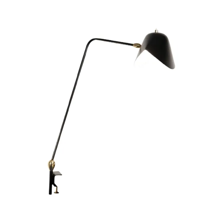 Serge Mouille Two Rotulas Agrafée Sort – bordlampe — produktfoto