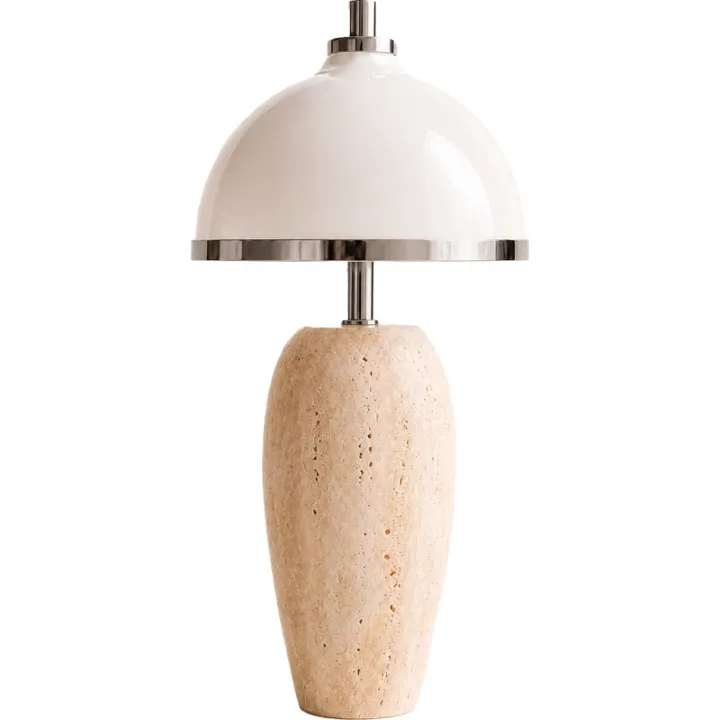 Rebello Decor Eternal Moonlight genopladelig , natursten/krom – bordlampe — produktfoto