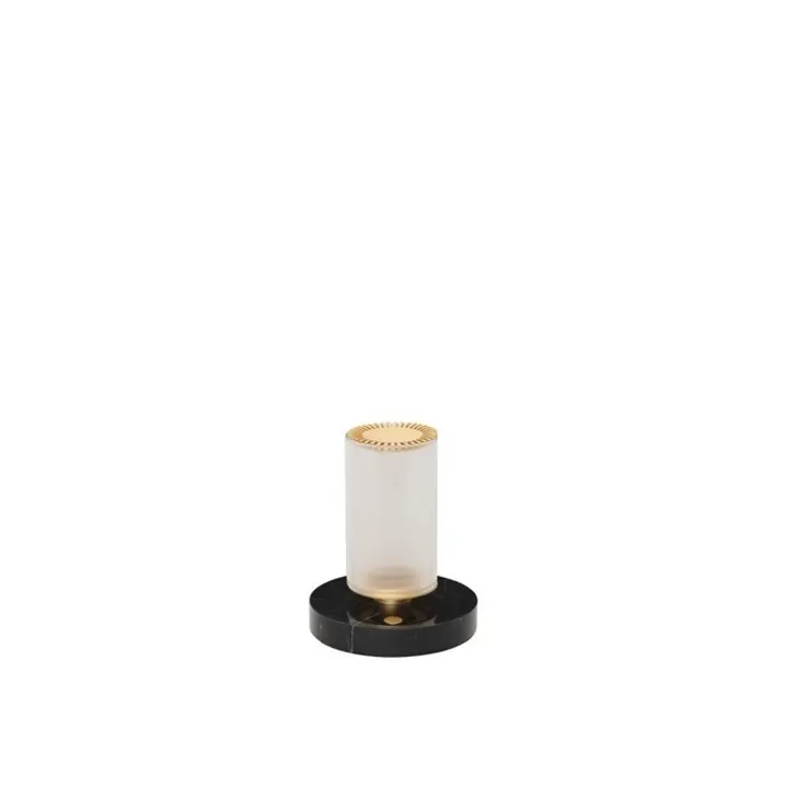 DCWéditions DCWédtions La Lampe Frechin Guld/Sort Marmor – transportabel bordlampe — produktfoto