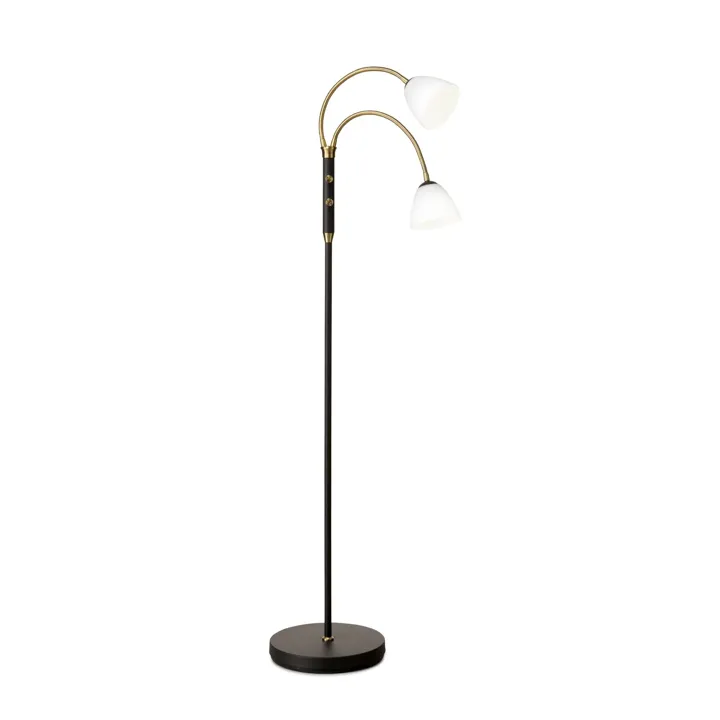 Halo Design Lucid 2-Arm LED Opal Antique – gulvlampe — produktfoto