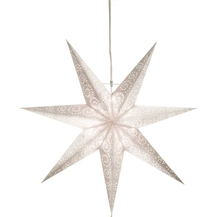 Star Trading Antique julestjerne med lys, 60 cm, hvid – dekorationslys — produktfoto