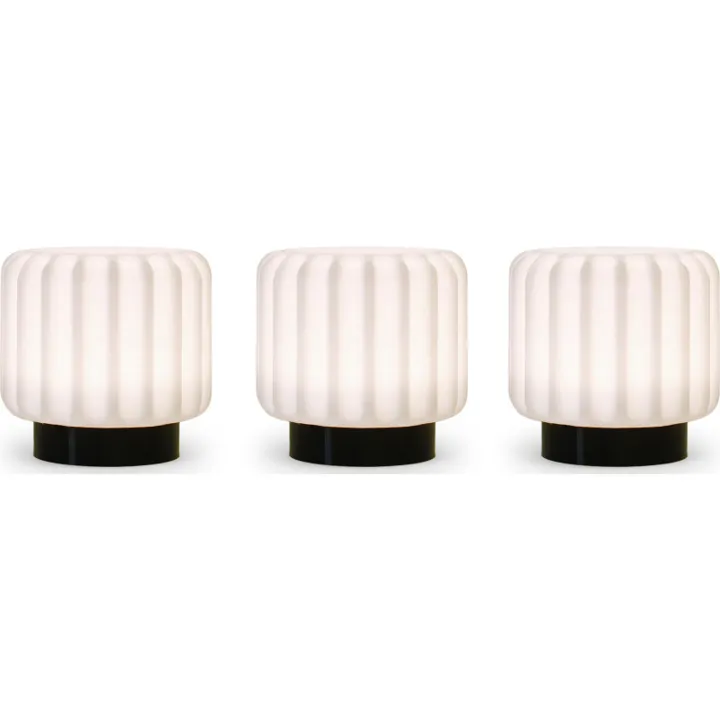 Atelier Pierre Dentelles genopladelig , 3 stk, sort – bordlampe — produktfoto