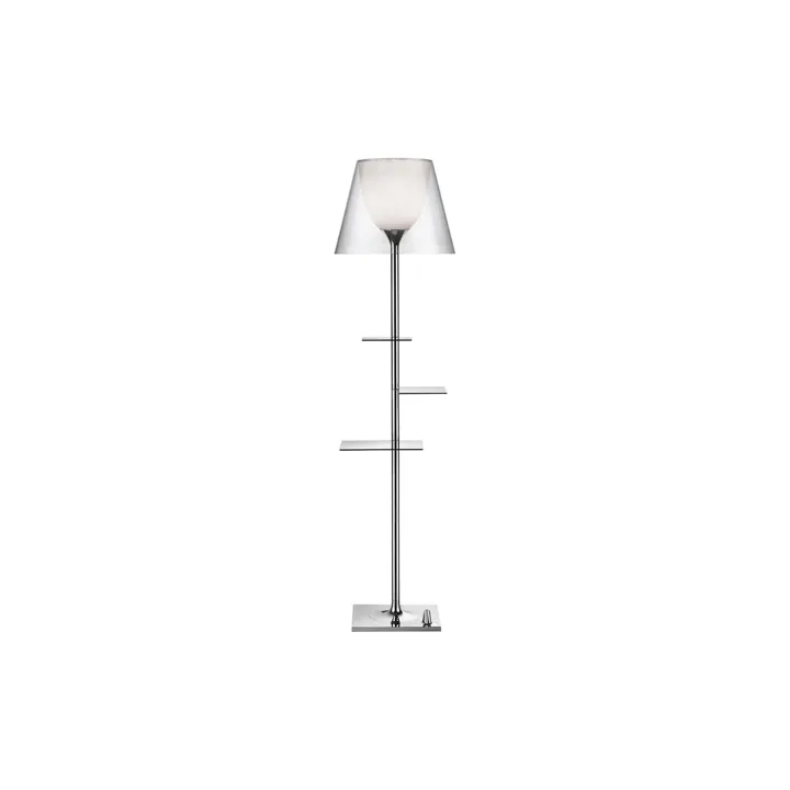 Flos Bibliotheque Krom/Transparent – gulvlampe — produktfoto