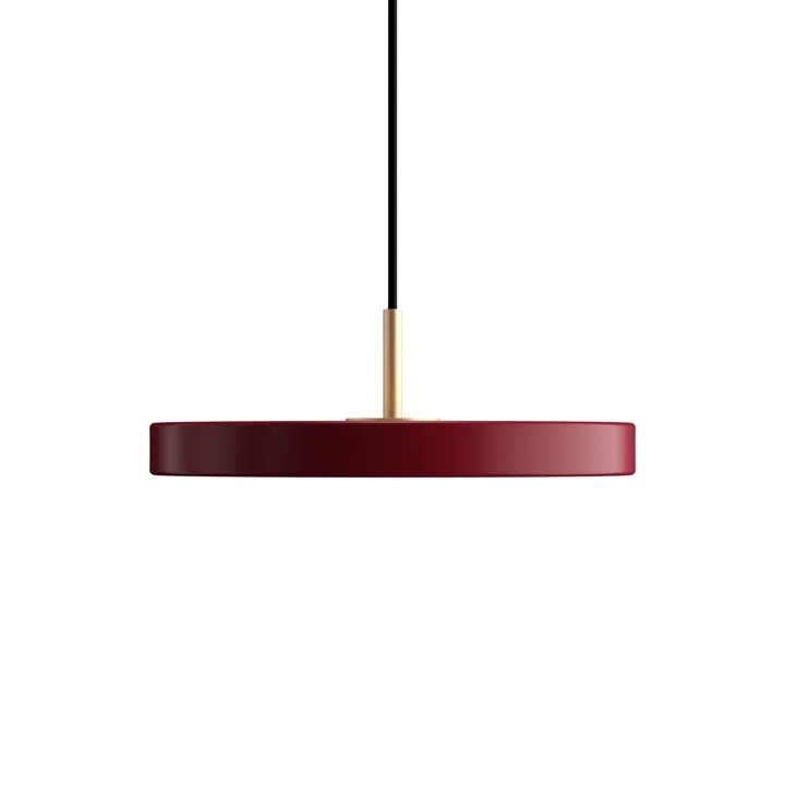 Umage Asteria Mini Rød med Messing Top – pendel — produktfoto