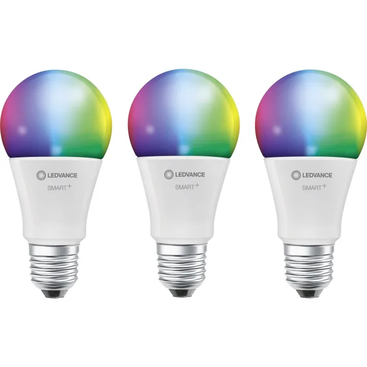 Ledvance Smart+ Wifi E27 standardpære, 2700K-6500K, 9W, 3-pak – pære — produktfoto