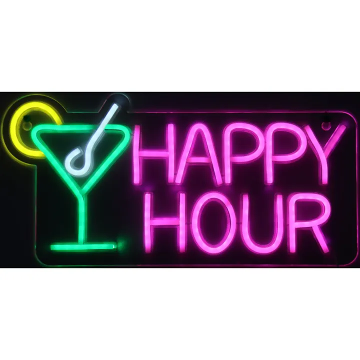 Veli Line Happy Hour neonskilt – dekorationslys — produktfoto