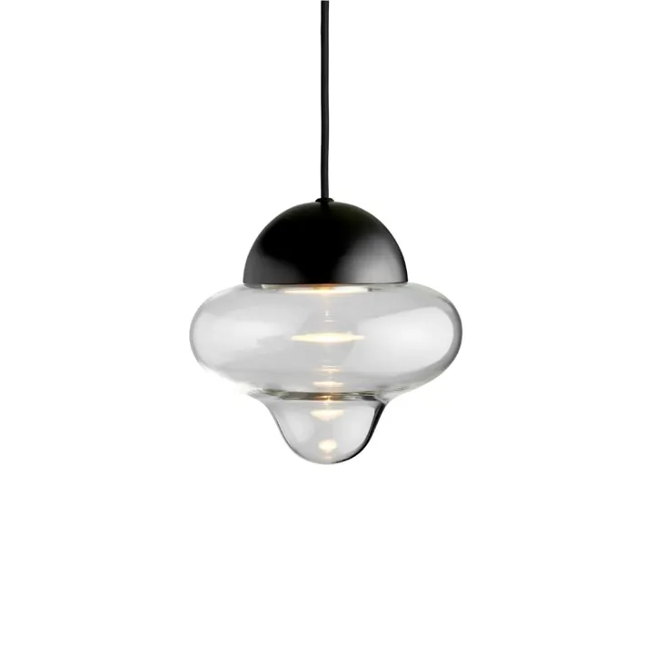 Design By Us Nutty Clear Glass / Black Dome – pendel — produktfoto
