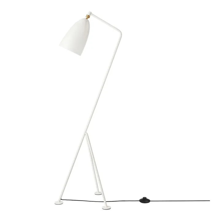 GUBI Grossman Collection Gräshoppa Blank Alabaster Hvid – gulvlampe — produktfoto