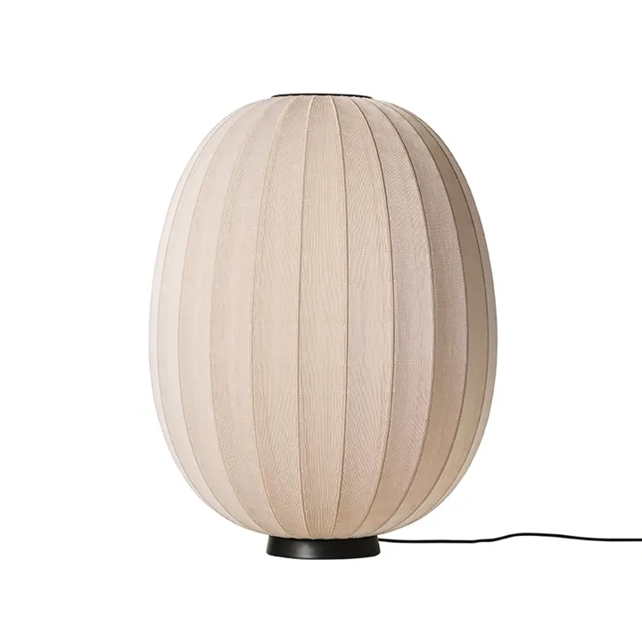 Made By Hand Knit-Wit High/Oval Lav Ø65 Sand Stone – gulvlampe — produktfoto