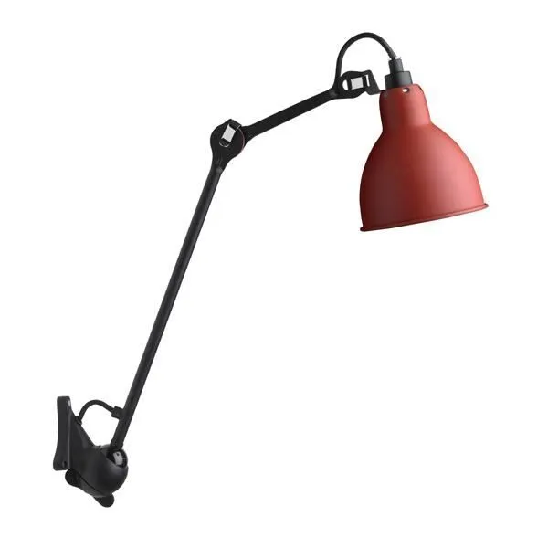 La Lampe Gras N222 Mat Sort & Mat Rød – væglampe — produktfoto