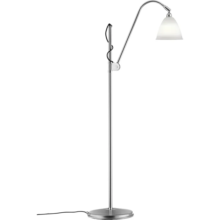 GUBI Bestlite BL3S Krom/Porcelæn – gulvlampe — produktfoto