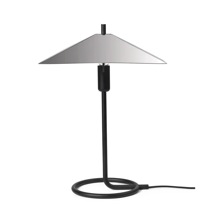 Ferm Living Filo Square Sort/Mirror Polished – bordlampe — produktfoto