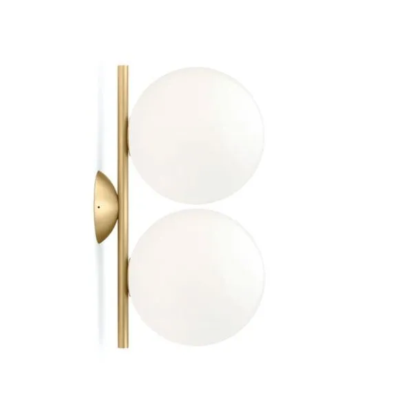 Flos IC C/W1 Double Messing – væglampe — produktfoto