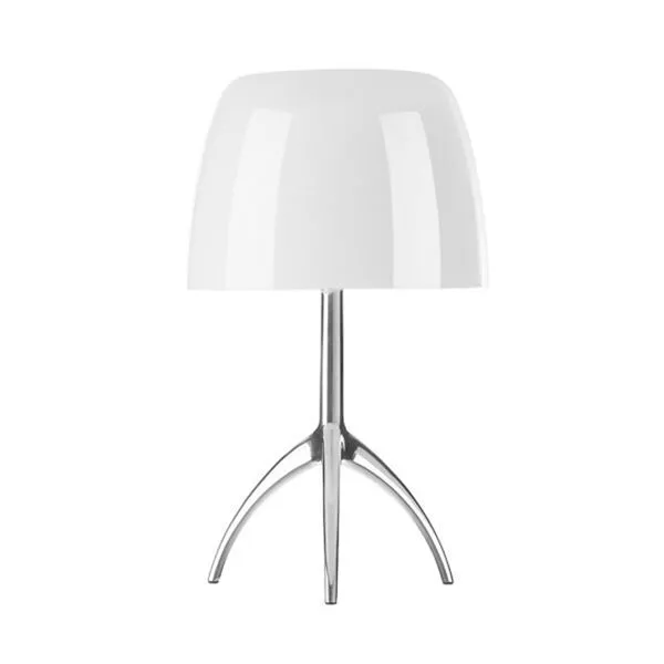 Foscarini Lumiere Grande Hvid og Aluminum – bordlampe — produktfoto