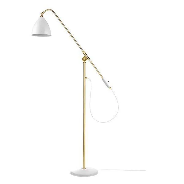 GUBI Bestlite BL4 Mat Hvid/Messing – gulvlampe — produktfoto