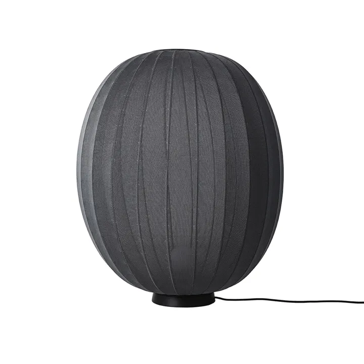 Made By Hand Knit-Wit High/Oval Lav Ø65 Sort – gulvlampe — produktfoto