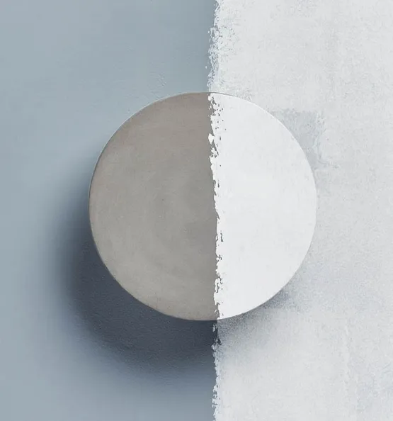 SOL MimiCry round , natural clay – væglampe — produktfoto