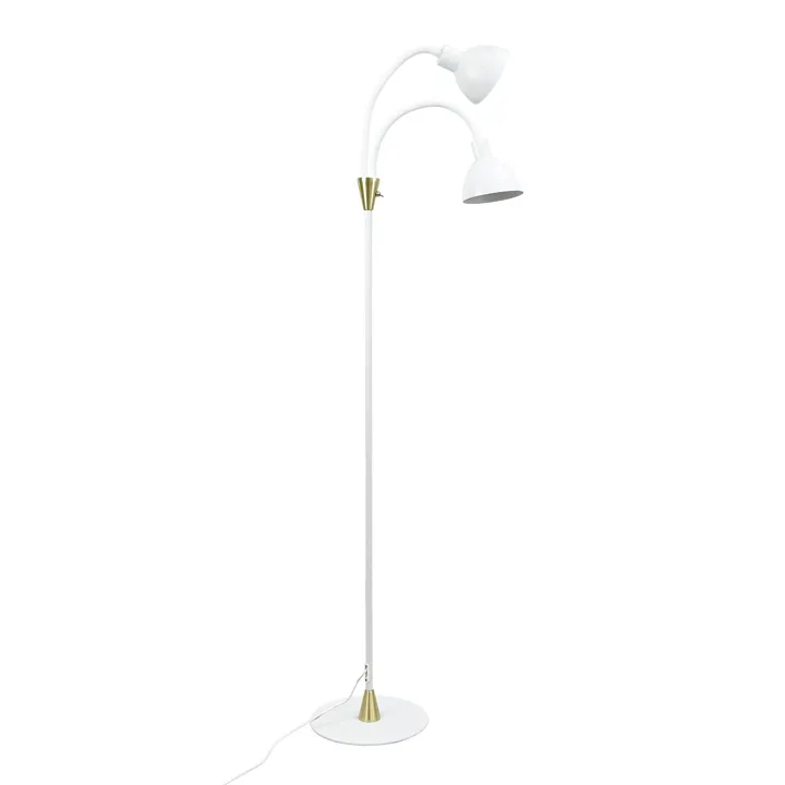 Dyberg Larsen Lilje Hvid/Messing – gulvlampe — produktfoto