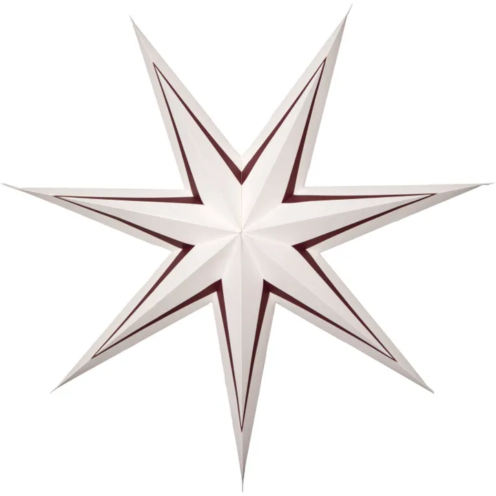 Star Trading Stripe papirstjerne, rød, 80 cm – dekorationslys — produktfoto