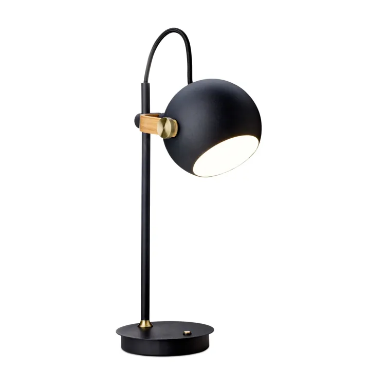 Halo Design DC Portable Sort – bordlampe — produktfoto