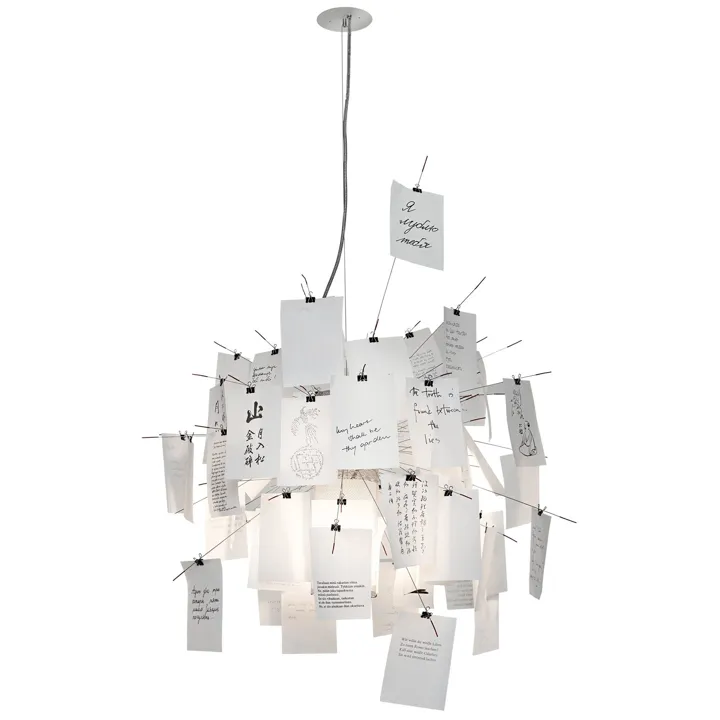 Ingo Maurer Zettel'z 6 400 cm Kabel Sølv – pendel — produktfoto