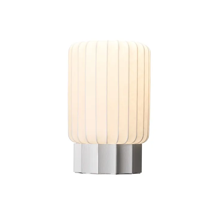 Pholc Half Meter Cocoon/Aluminium – gulvlampe — produktfoto