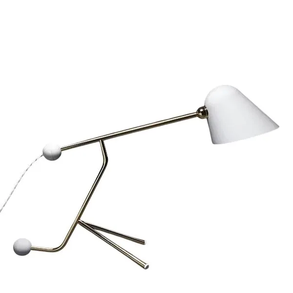 TATO Beghina Hvid & Messing – bordlampe — produktfoto
