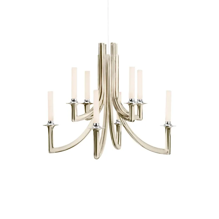 Kartell KHAN METAL Poleret Champagne – lysekrone — produktfoto