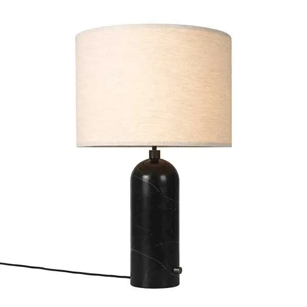 GUBI Gravity Stor Sort/Canvas – bordlampe — produktfoto