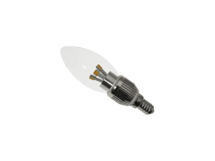 E14 kerte 5,1W LED klar Luxinia 2650K 353Lm Ra85, 360° sunflux — produktfoto