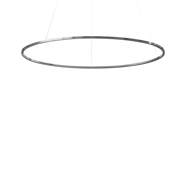 Nemo Ellisse Major Oval Poleret Aluminium/Hvid Uplight 2700k – pendel — produktfoto