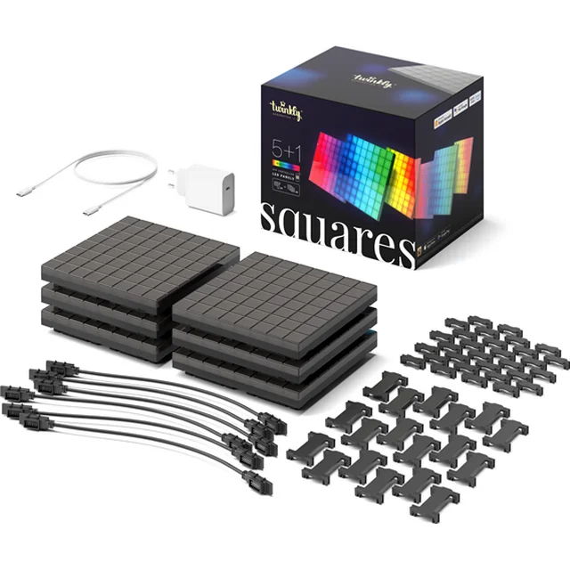 Twinkly Squares Gaming Panel Start Sæt Led Lys — produktfoto