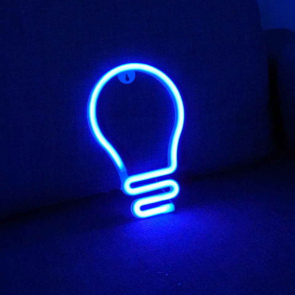 Geekd Lampe Neon LED Lys Blå – dekorationslys — produktfoto