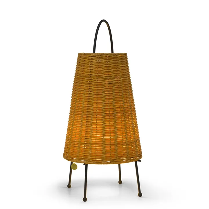 Ferm Living Porti Braided Natural – transportabel bordlampe — produktfoto