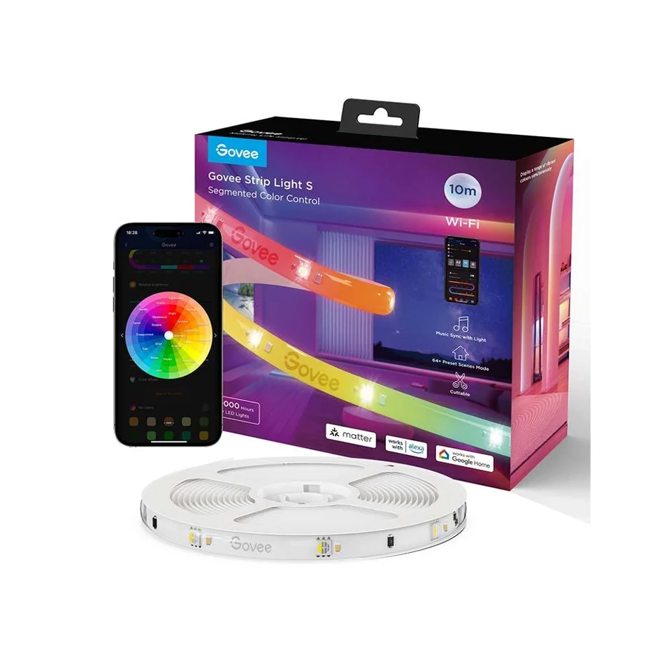 Govee Strip Light S Segmenteret LED lysstrip WiFi/Bluetooth 5 m – LED-strip — produktfoto