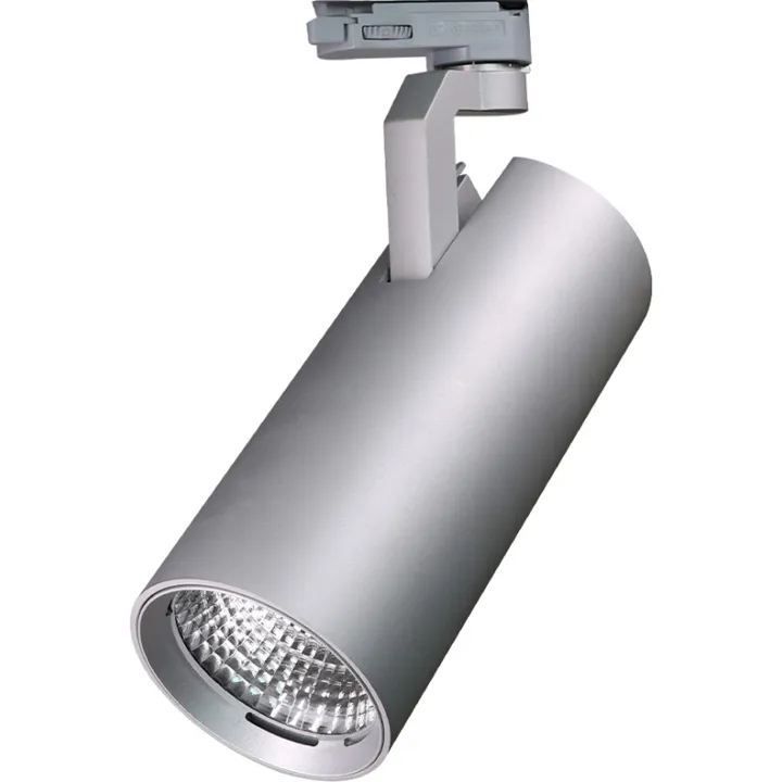 E3Light 24 stk e3light Leo 3F skinnespot, grå – spot — produktfoto