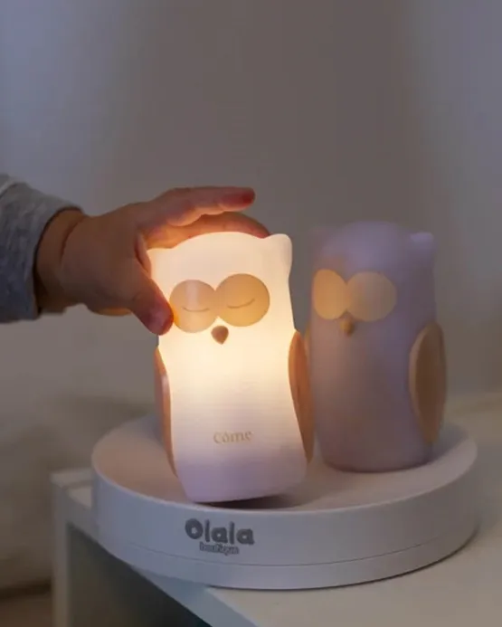 Olala Natlampe Trio Ugle, hvid – dekorationslys — produktfoto