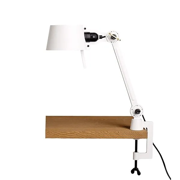 Tonone Bolt Kort En Arm med Klemme Pure White – bordlampe — produktfoto