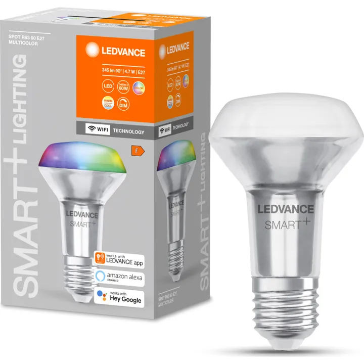 Ledvance Smart+ Wifi E27 reflektorpære, 2700K-6500K, 4,7W – pære — produktfoto