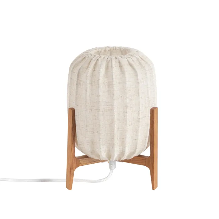 Watt & Veke Prisma Mini Mørk Eg/Natural – bordlampe — produktfoto