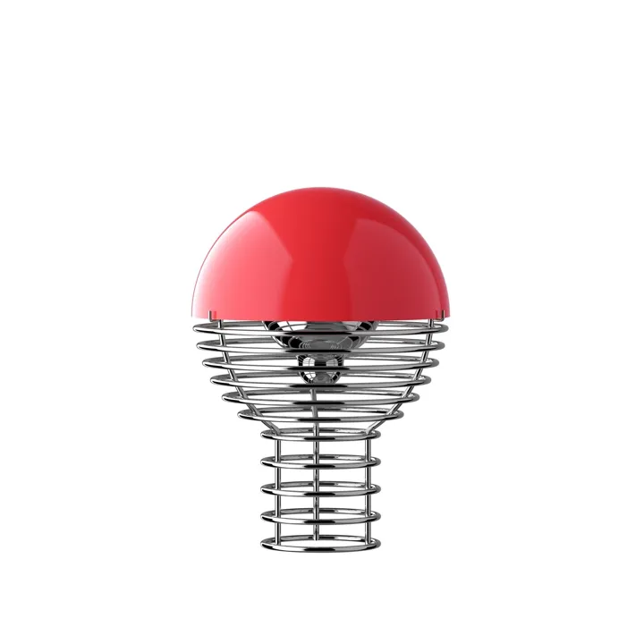 Verpan Wire Rød – transportabel bordlampe — produktfoto