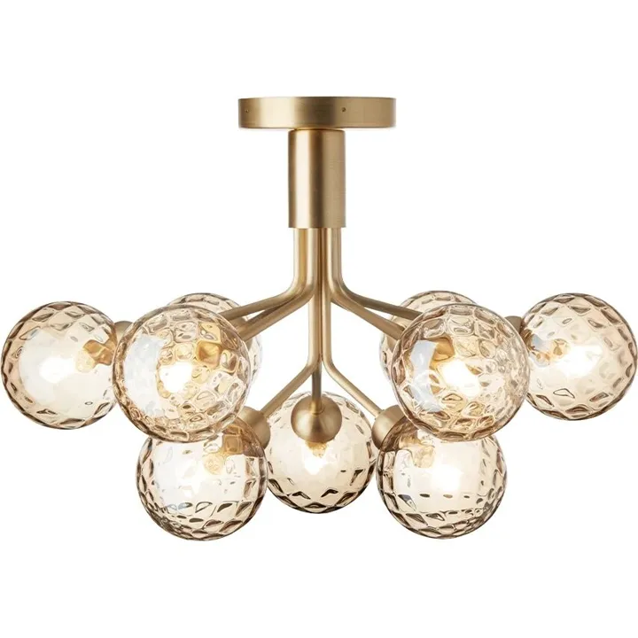 Nuura Apiales 9 Børstet Messing/Optic Gold – loftlampe — produktfoto