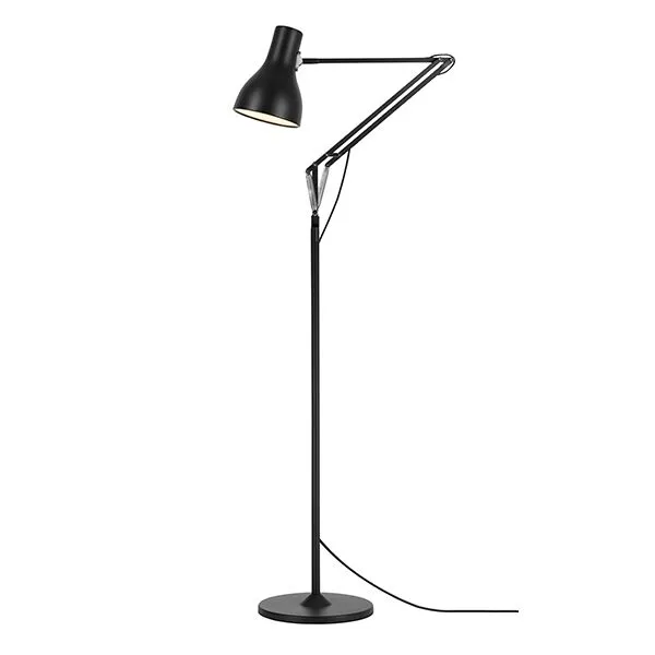 Anglepoise Type 75 Jet Black – gulvlampe — produktfoto