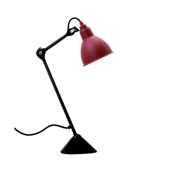La Lampe Gras N205 Mat Sort & Mat Rød – bordlampe — produktfoto