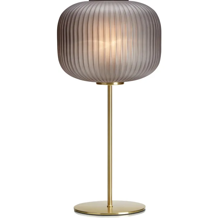 Markslöjd Sober , messing/røgfarvet, 50 cm – bordlampe — produktfoto