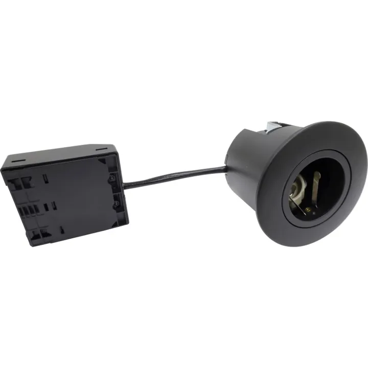 Nordtronic Quick Install indbygningsspot, GU10, rund, mat sort – indbygningsspot — produktfoto