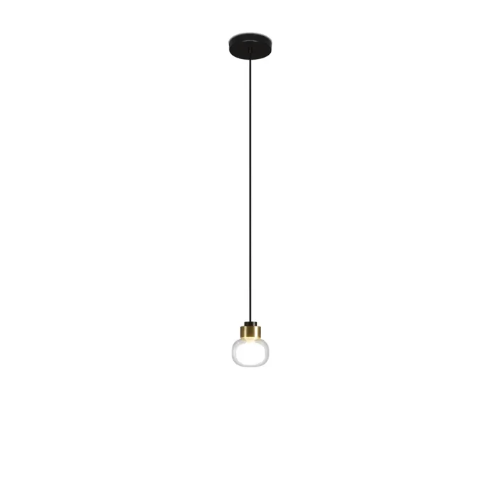 TOOY Nabila 552.21L Sort/Børstet Messing/Klar Glas – pendel — produktfoto