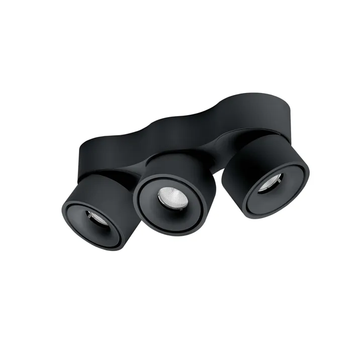 Antidark Easy Triple Spot Med Hul W3100 Sort – spot — produktfoto